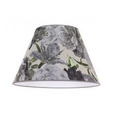 Stínítko SOFIA M 86155 šedý květ E27 textilní pro stolní lampičku