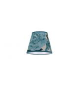 Stínítko SOFIA XS 86254 modrý květ E14 textilní pro stolní lampičku