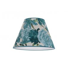 Stínítko SOFIA M 86230 modrý květ E27 textilní pro stolní lampičku