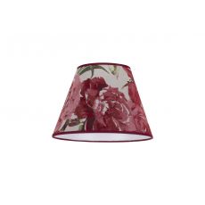 Stínítko SOFIA S 86209 červený květ E27 textilní pro stolní lampičku