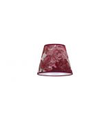 Stínítko SOFIA XS 86216 červený květ E14 textilní pro stolní lampičku