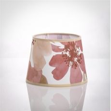 Stínítko CLASIC S 9292 s motivem hnědých květin E14 textilní pro stolní lampičku