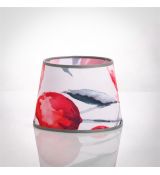Stínítko CLASIC S 9290 s motivem červených tulipánů E14 textilní pro stolní lampičku