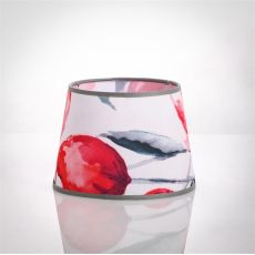 Stínítko CLASIC S 9290 s motivem červených tulipánů E14 textilní pro stolní lampičku