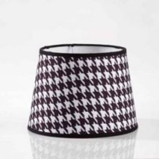 Stínítko CLASIC S 9273 black&white E14 textilní pro stolní lampičku